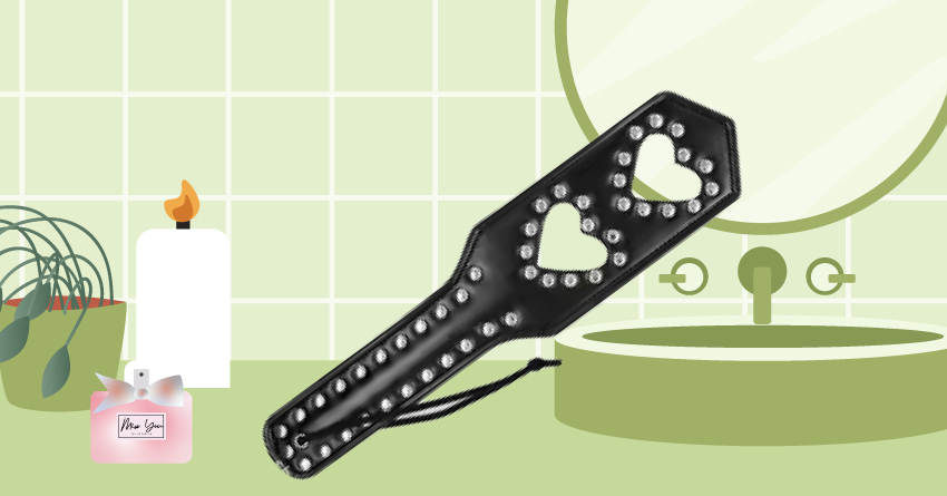 Tough Love Studded Heart Paddle